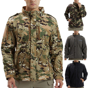 Men’s Camouflage Waterproof Softshell Fleece Jacket - Your Ultimate Outdoor Companion