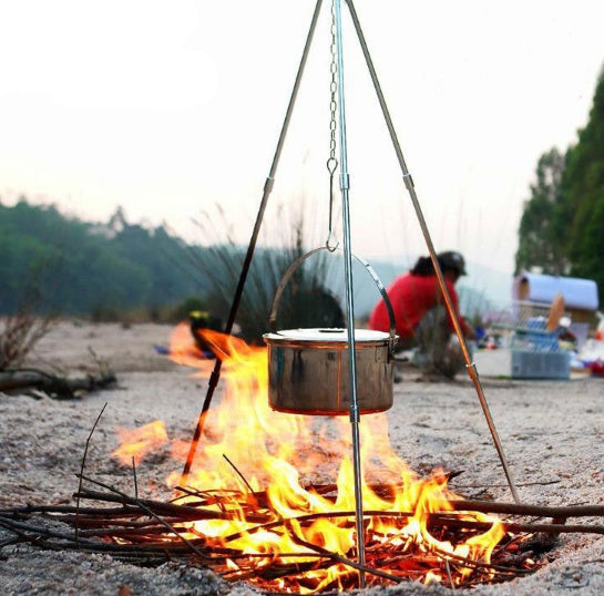 Elevate Your Outdoor Cooking Experience with the Aluminum Alloy Camping Tripod Pot Hanging Stand