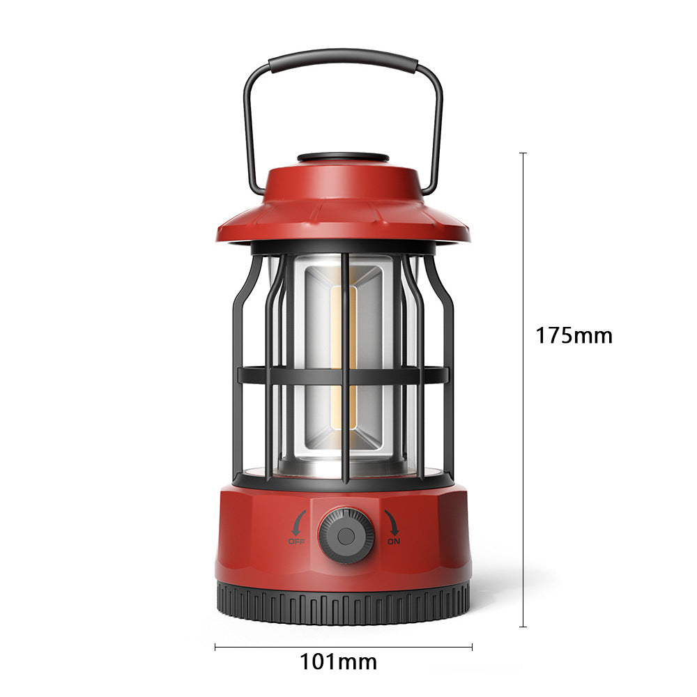 COB Portable Retro Camping Lantern Tent Light
