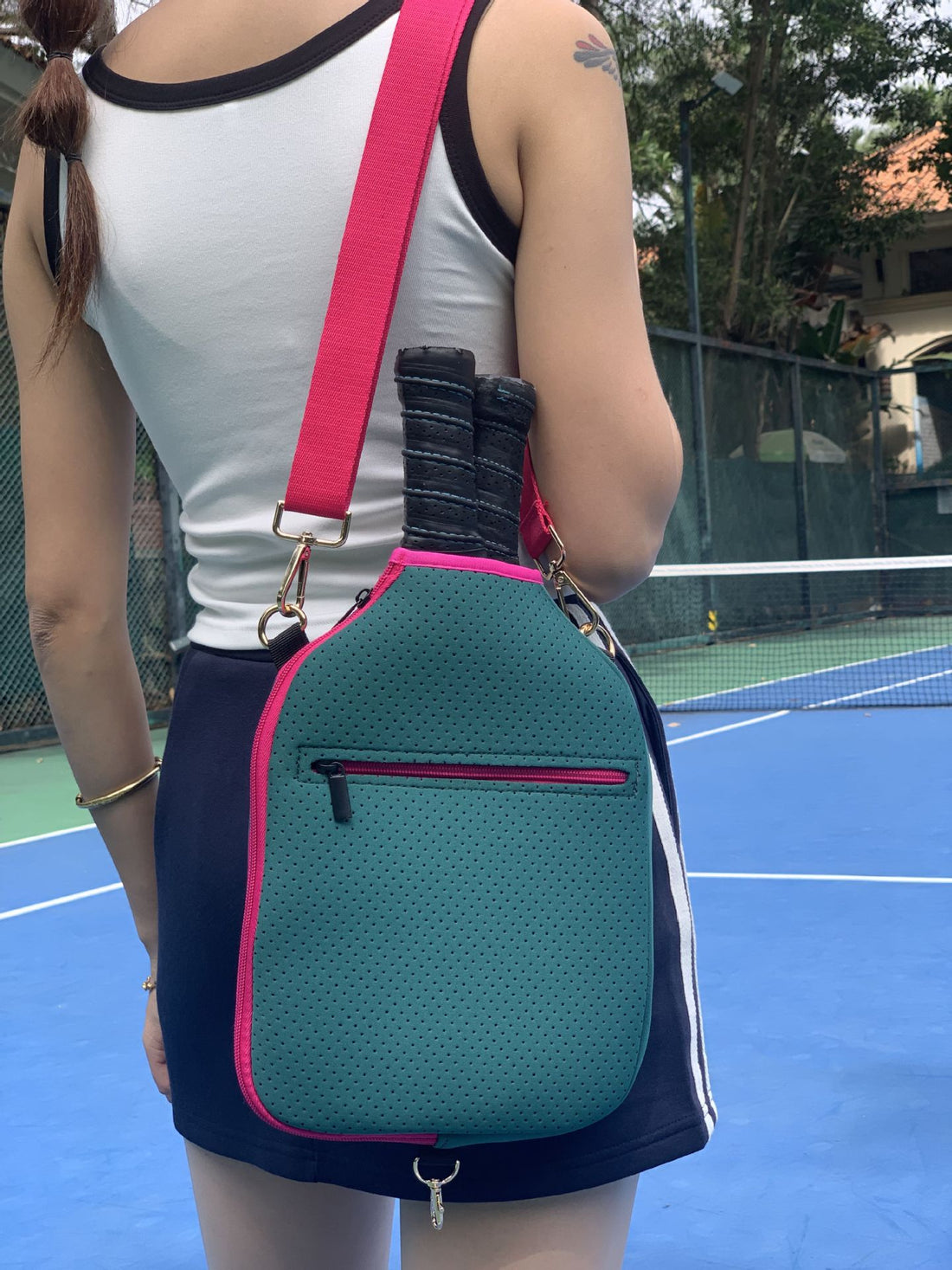 Single Shoulder Pickleball Racket Bag With Hook Strap