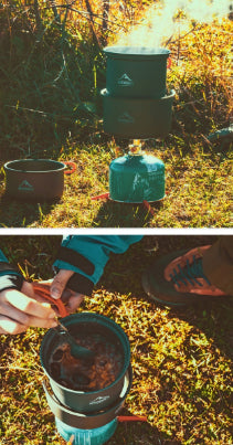 Widesea Outdoor Camping Cookware Set with Heat-Boosting Design