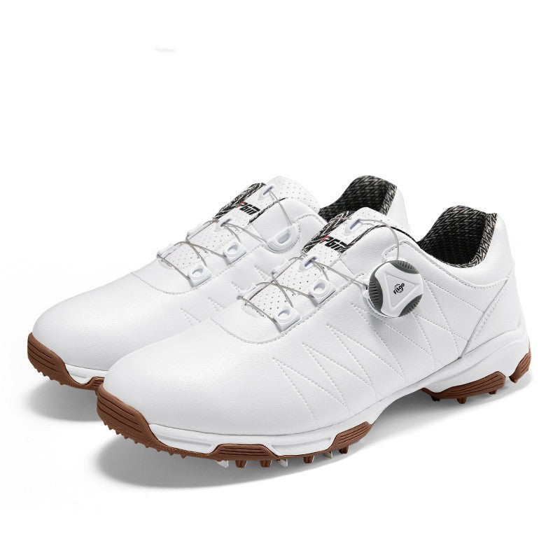 Golf Shoes Waterproof Sneakers Spin Button LACES Anti-sideslip