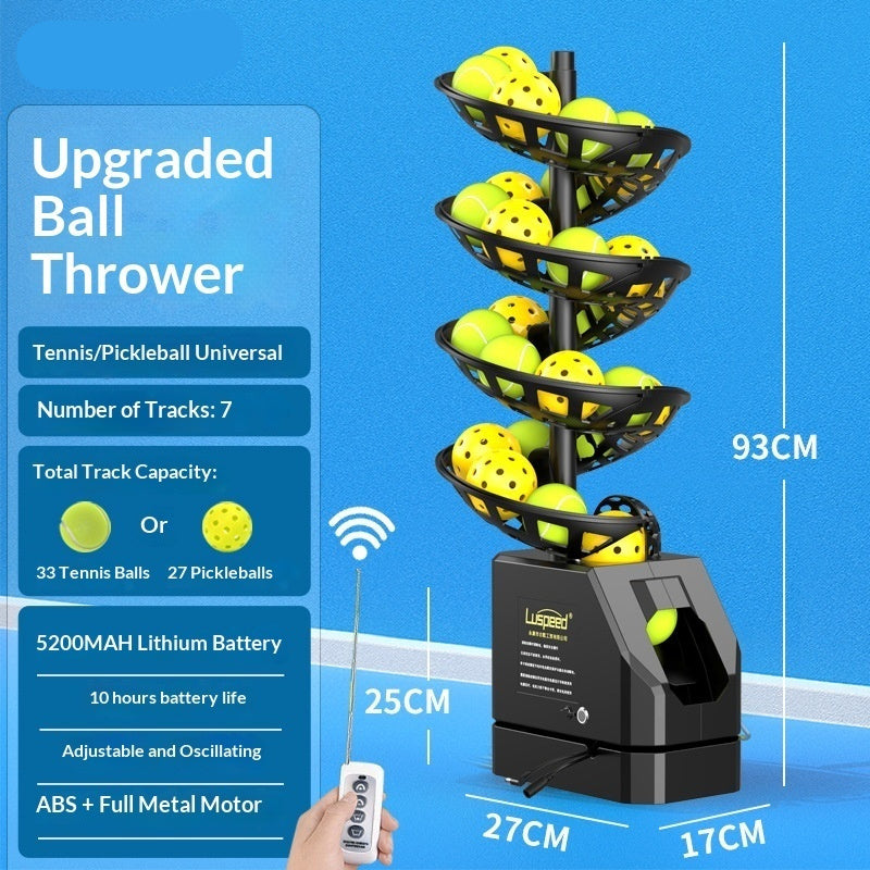 Universal Remote Control Ball Tossing Machine Tennis And Pickleball Trainer