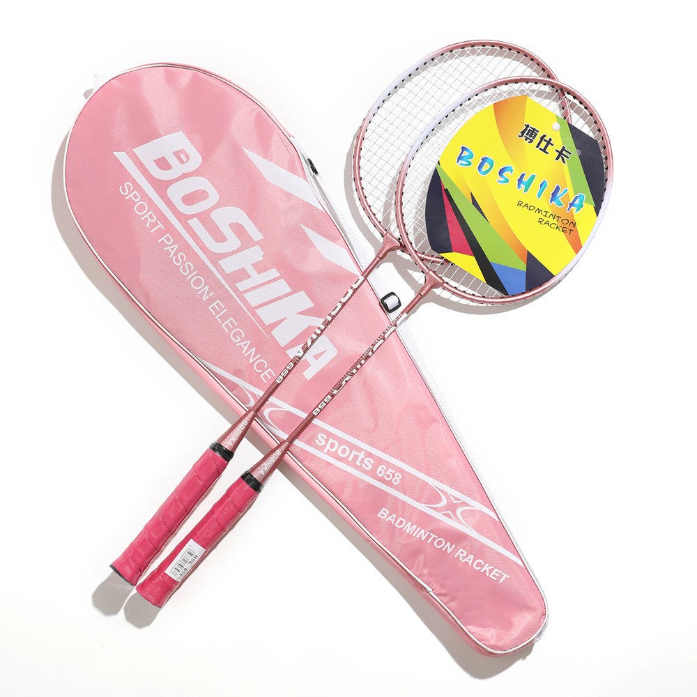 Beginner Children Badminton Racket Set Iron Alloy