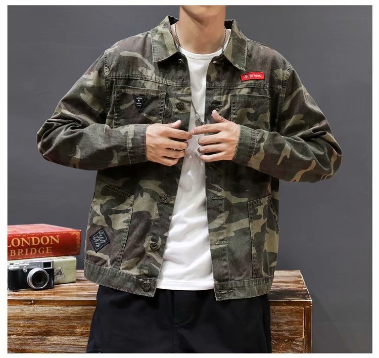 Men’s Camouflage Polo Collar Jacket