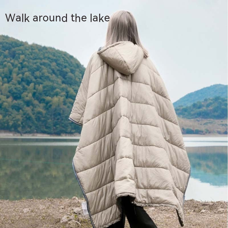 Outdoor Wearable Sleeping Bag – Cold-Proof Warm Cape Blanket