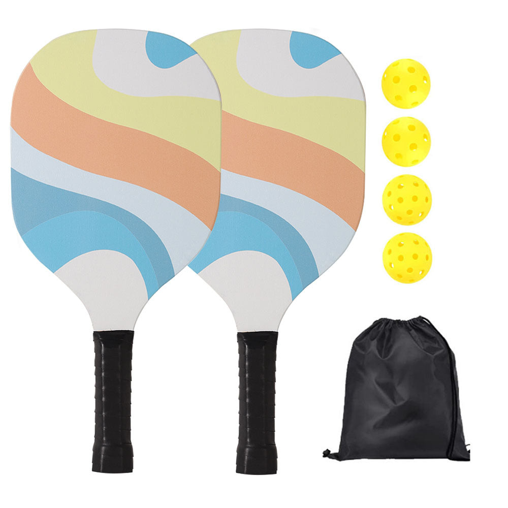 Poplar UV Printed Pickleball Paddle Set