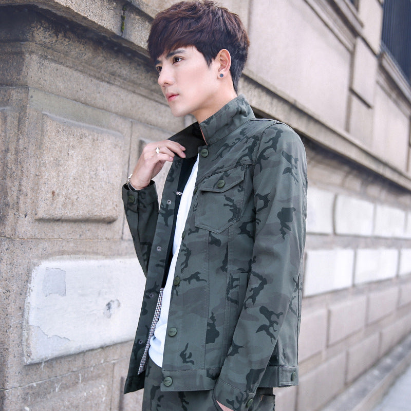 Men’s Camouflage Jacket and Stylish Overalls