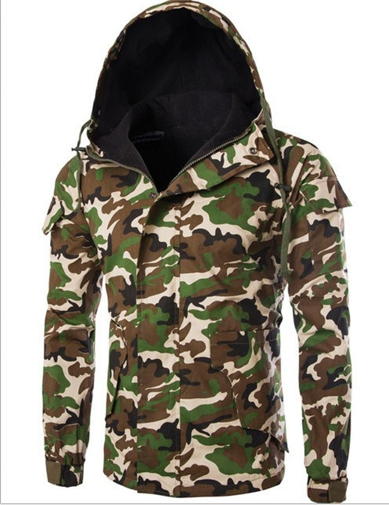 Men’s British Camouflage Hooded Jacket
