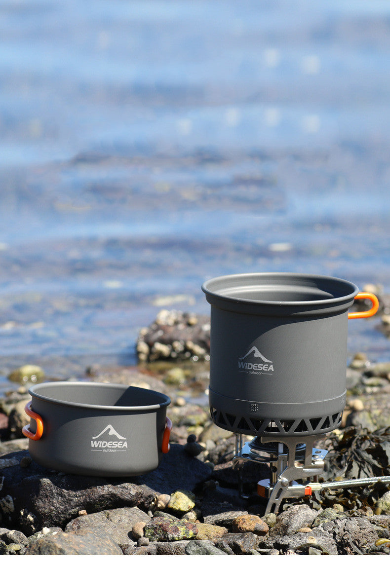 Widesea Outdoor Camping Cookware Set with Travel Pots & Utensils