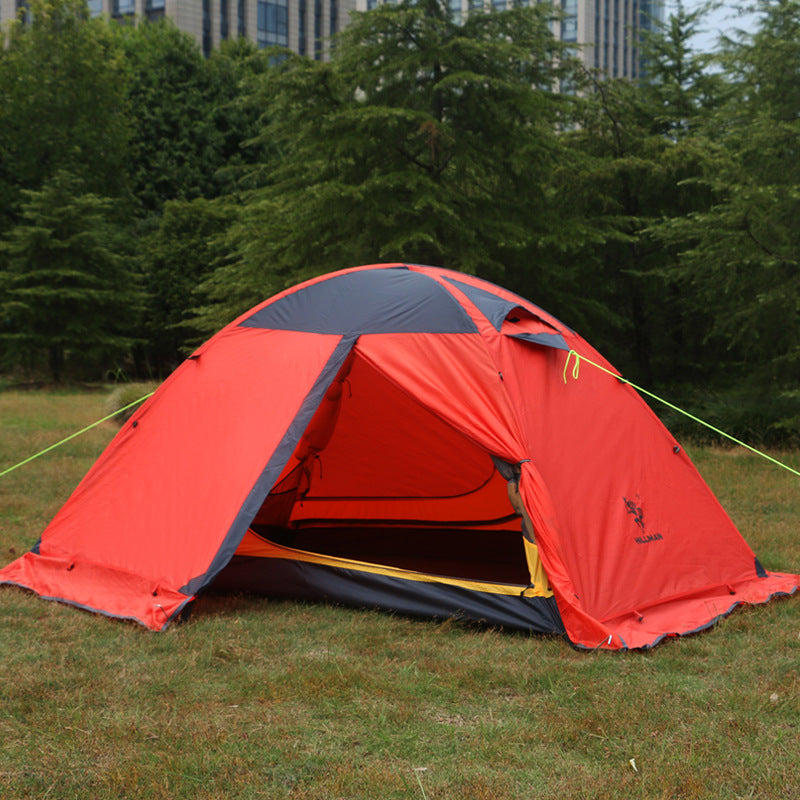 Outdoor Double-Layer Camping Tent with Aluminum Poles