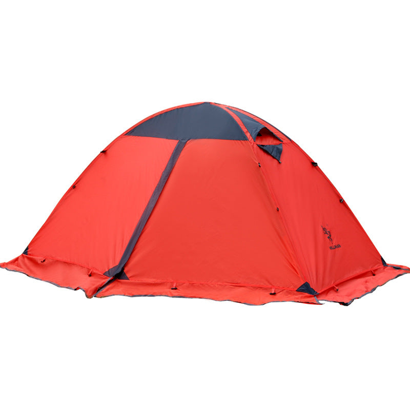 Outdoor Double-Layer Camping Tent with Aluminum Poles