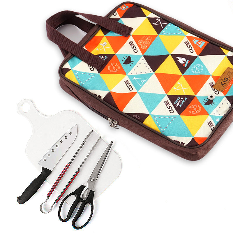 Five Piece Outdoor Camping Barbecue Cookware Set