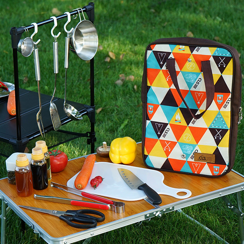 Five Piece Outdoor Camping Barbecue Cookware Set