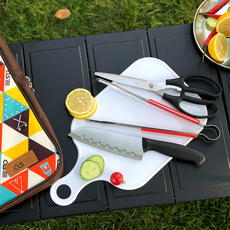 Five Piece Outdoor Camping Barbecue Cookware Set