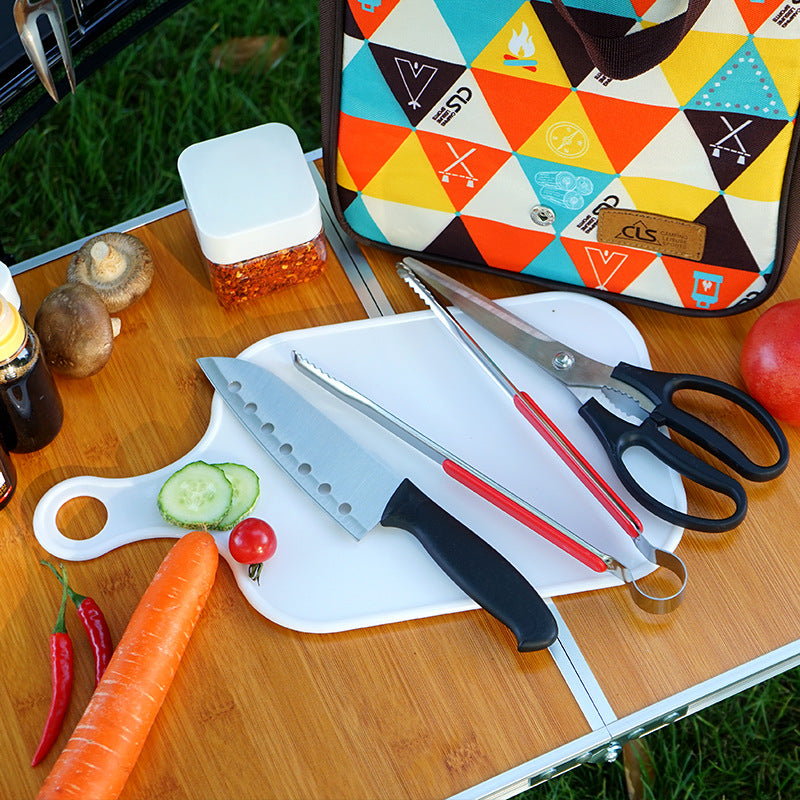 Five Piece Outdoor Camping Barbecue Cookware Set