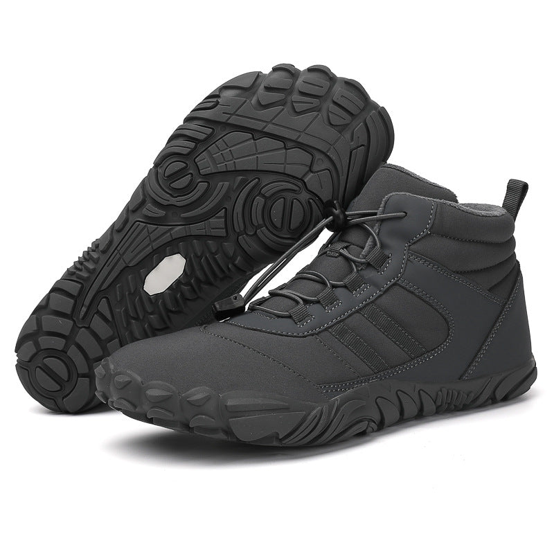High-Top Snow Hiking Boots Non-Slip Fleece-Lined