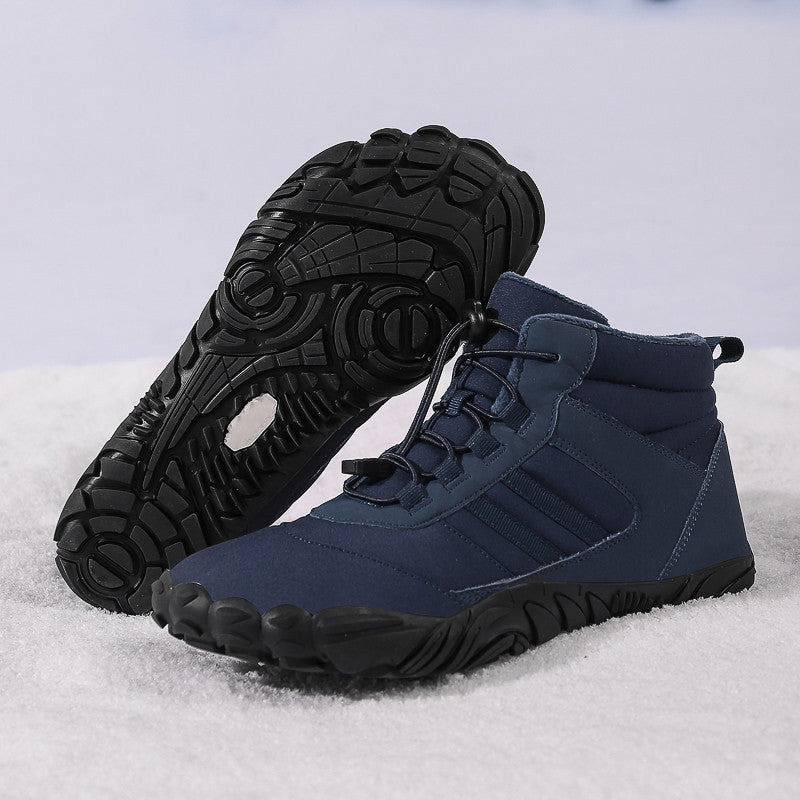 High-Top Snow Hiking Boots Non-Slip Fleece-Lined