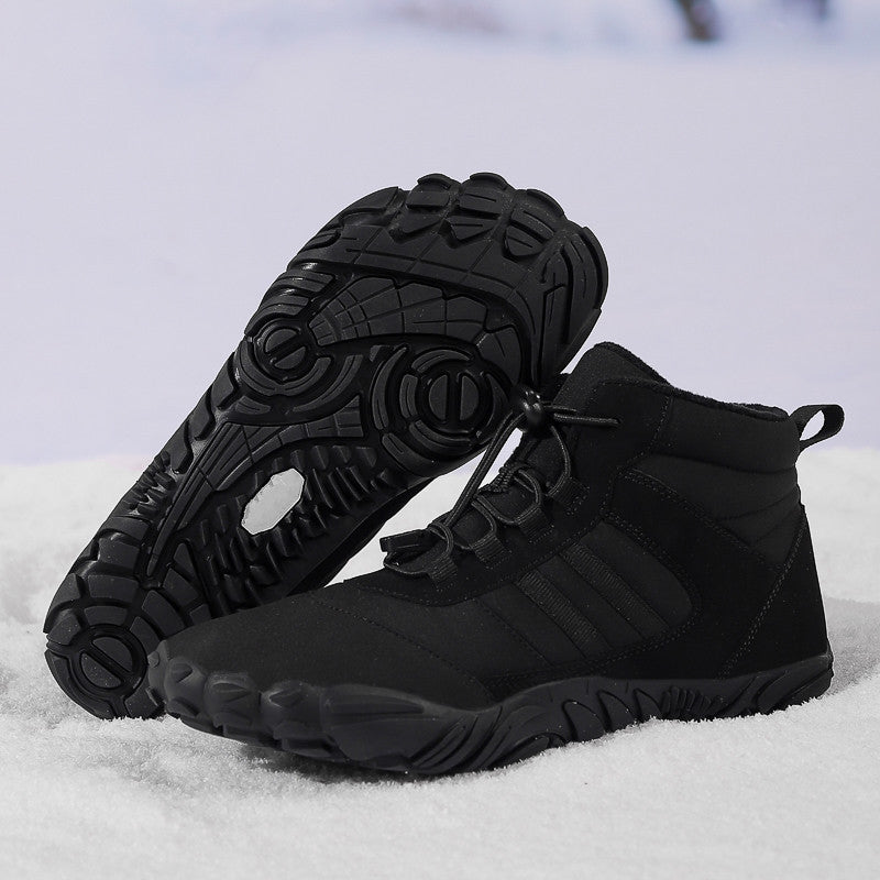High-Top Snow Hiking Boots Non-Slip Fleece-Lined