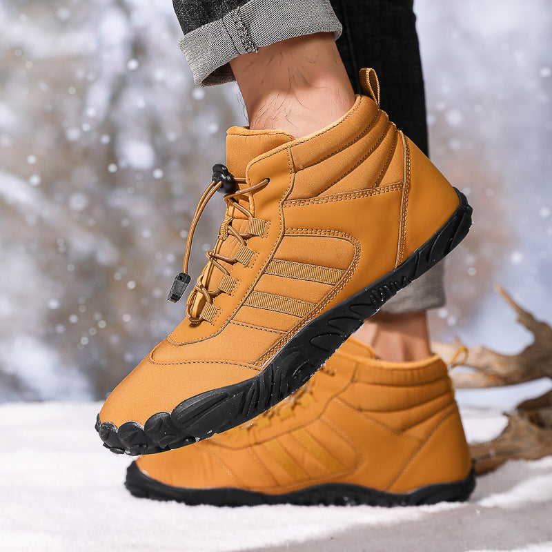 High-Top Snow Hiking Boots Non-Slip Fleece-Lined