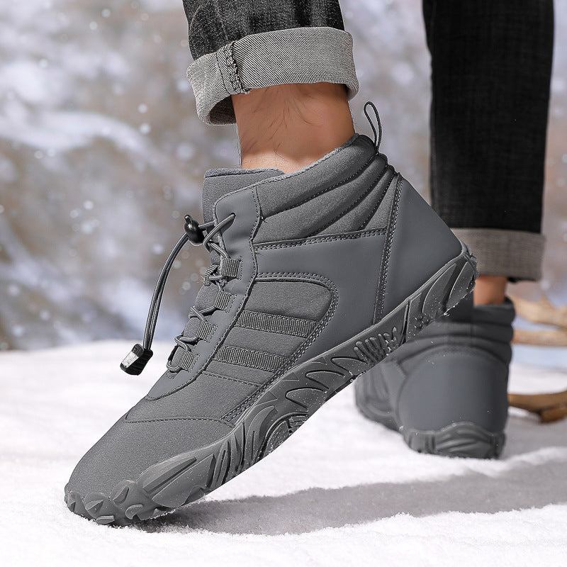 High-Top Snow Hiking Boots Non-Slip Fleece-Lined