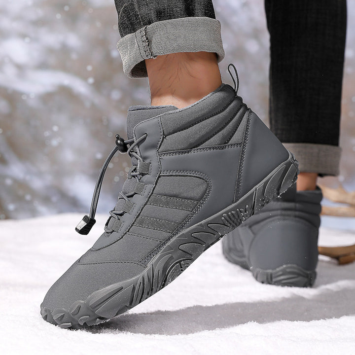 High-Top Snow Hiking Boots Non-Slip Fleece-Lined