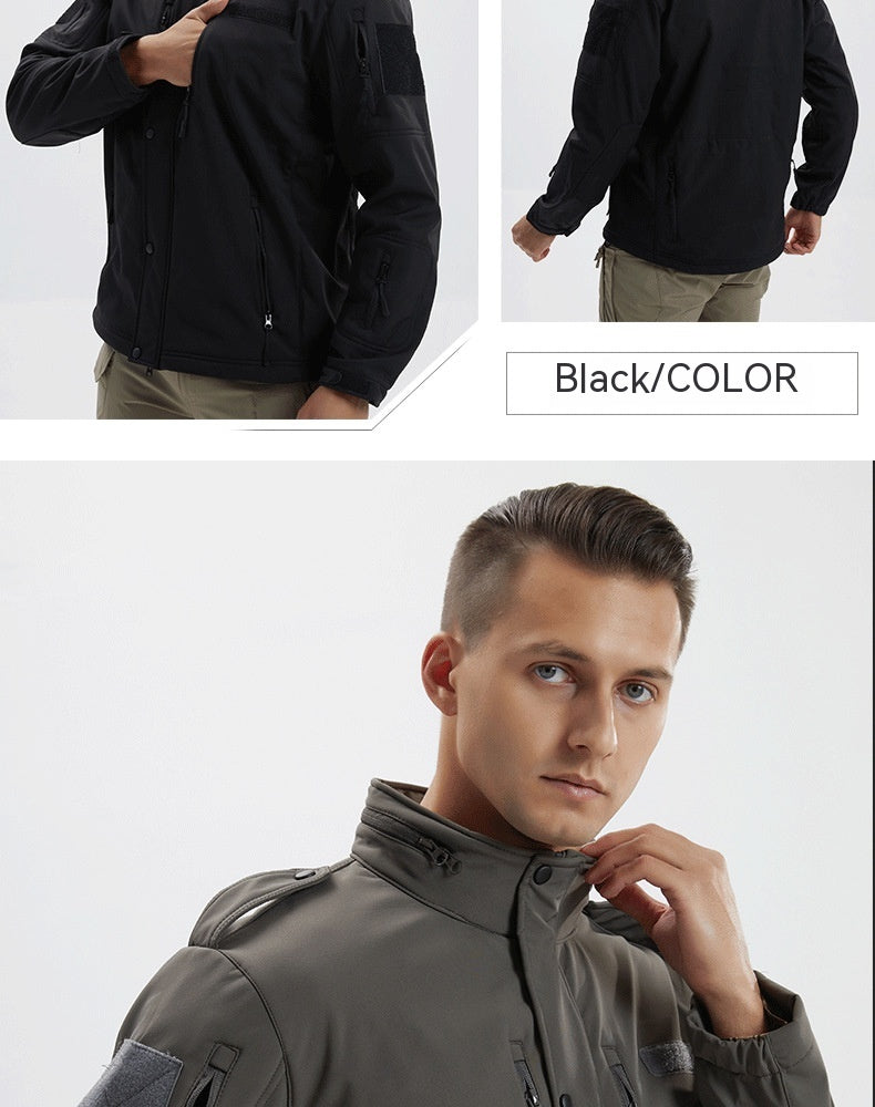 Men’s Camouflage Waterproof Softshell Fleece Jacket
