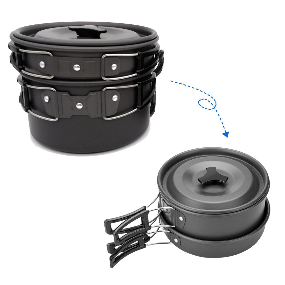 Outdoor Camping Cookware Set With Travel Tableware Utensils