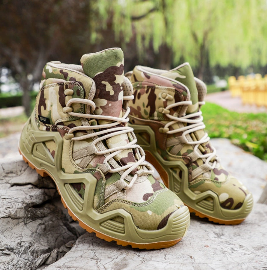 Mid-Top Military Outdoor Training Hiking Combat Boots