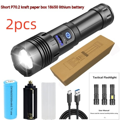 Strong Light Outdoor Camping Emergency Rechargeable Flashlight