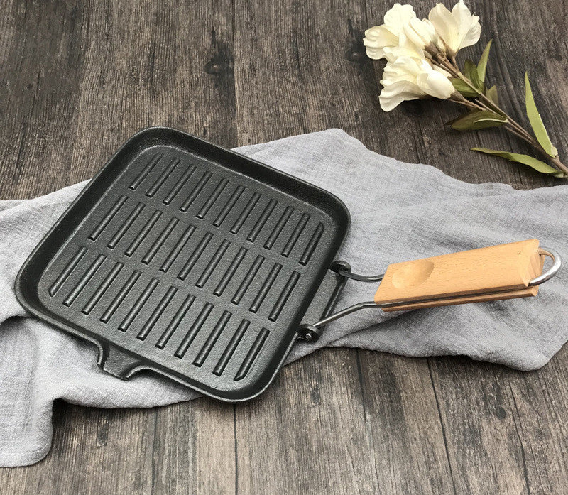 Cast Iron Folding Camping Steak Skillet