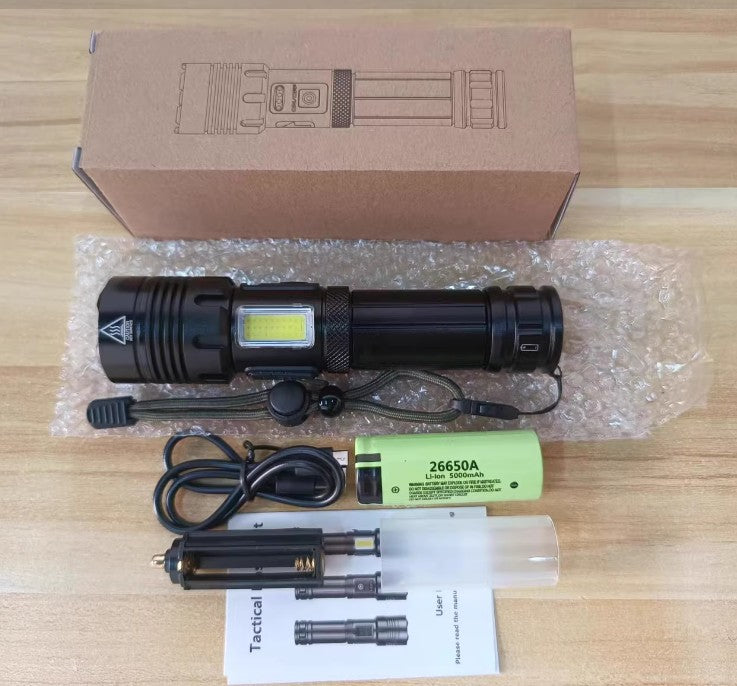 Strong Light Outdoor Camping Emergency Rechargeable Flashlight