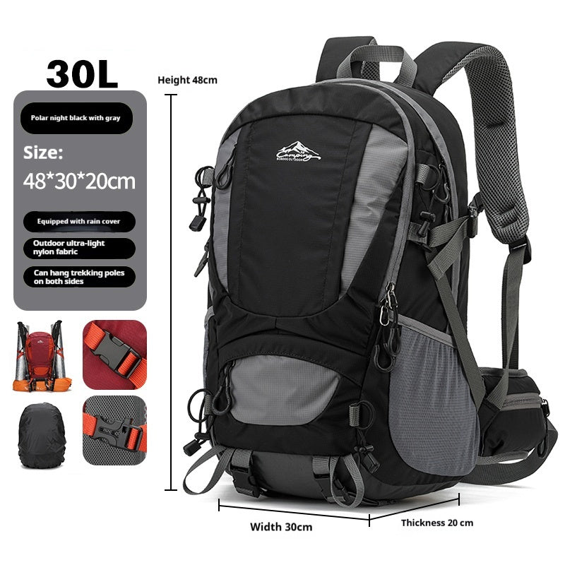 Men's Lightweight Large Capacity Hiking Backpack