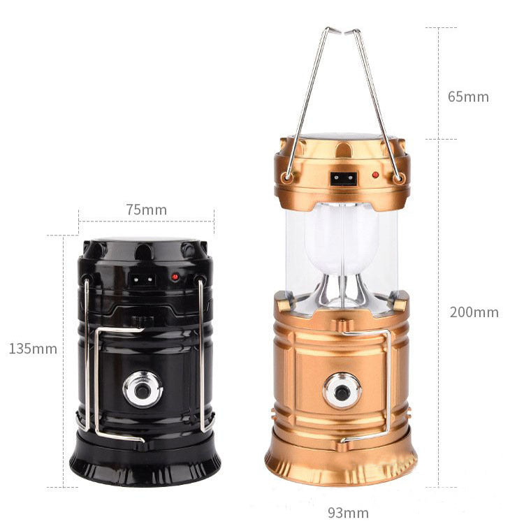 Solar Rechargeable Telescopic Multifunctional Camping Lantern