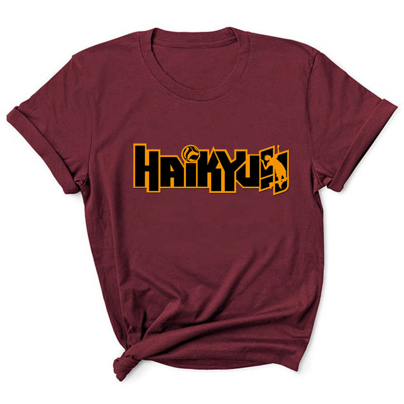 Haikyuu Volleyball Print Short Sleeve T-Shirt