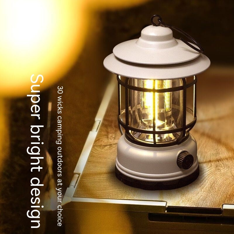 Retro Multifunctional Warm Light Camping Lantern