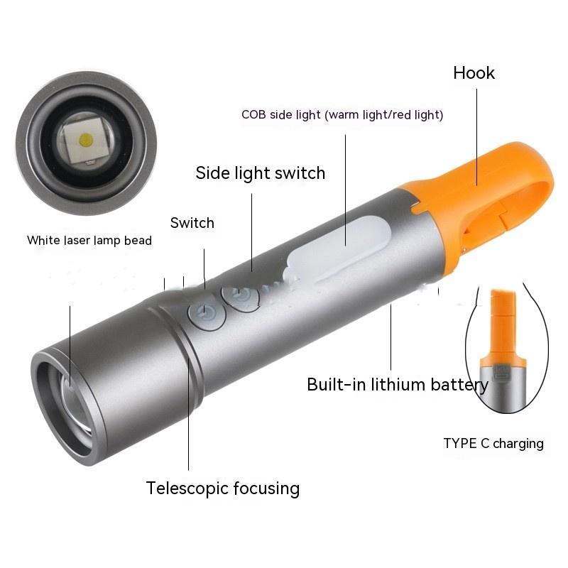 Outdoor Waterproof Long-Range White Laser Flashlight