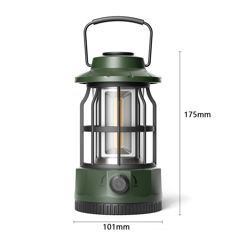 COB Portable Retro Camping Lantern Tent Light