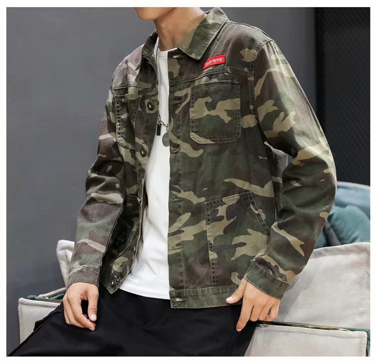 Men’s Camouflage Polo Collar Jacket