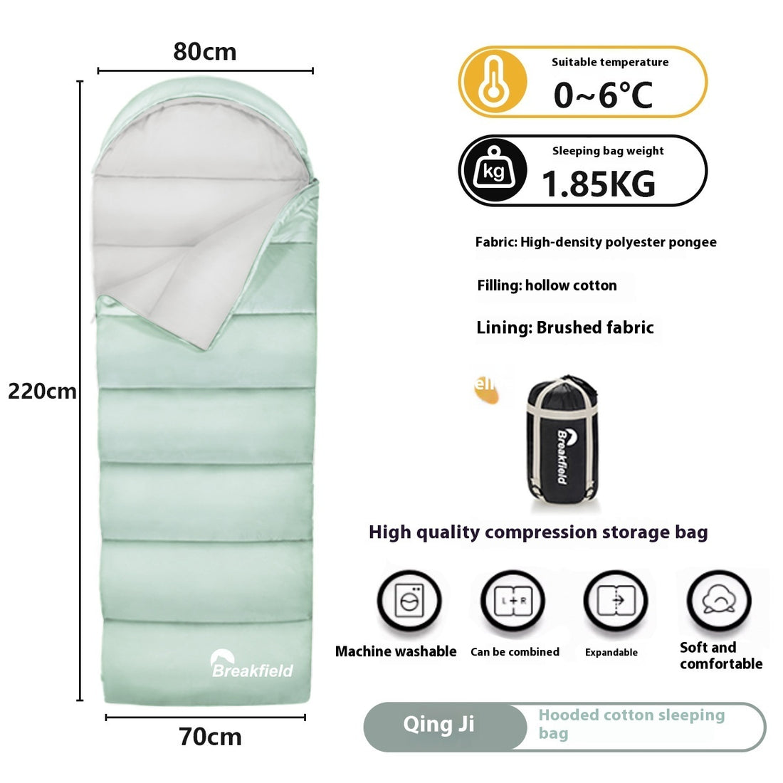Four Season Waterproof Cotton Camping Sleeping Bag
