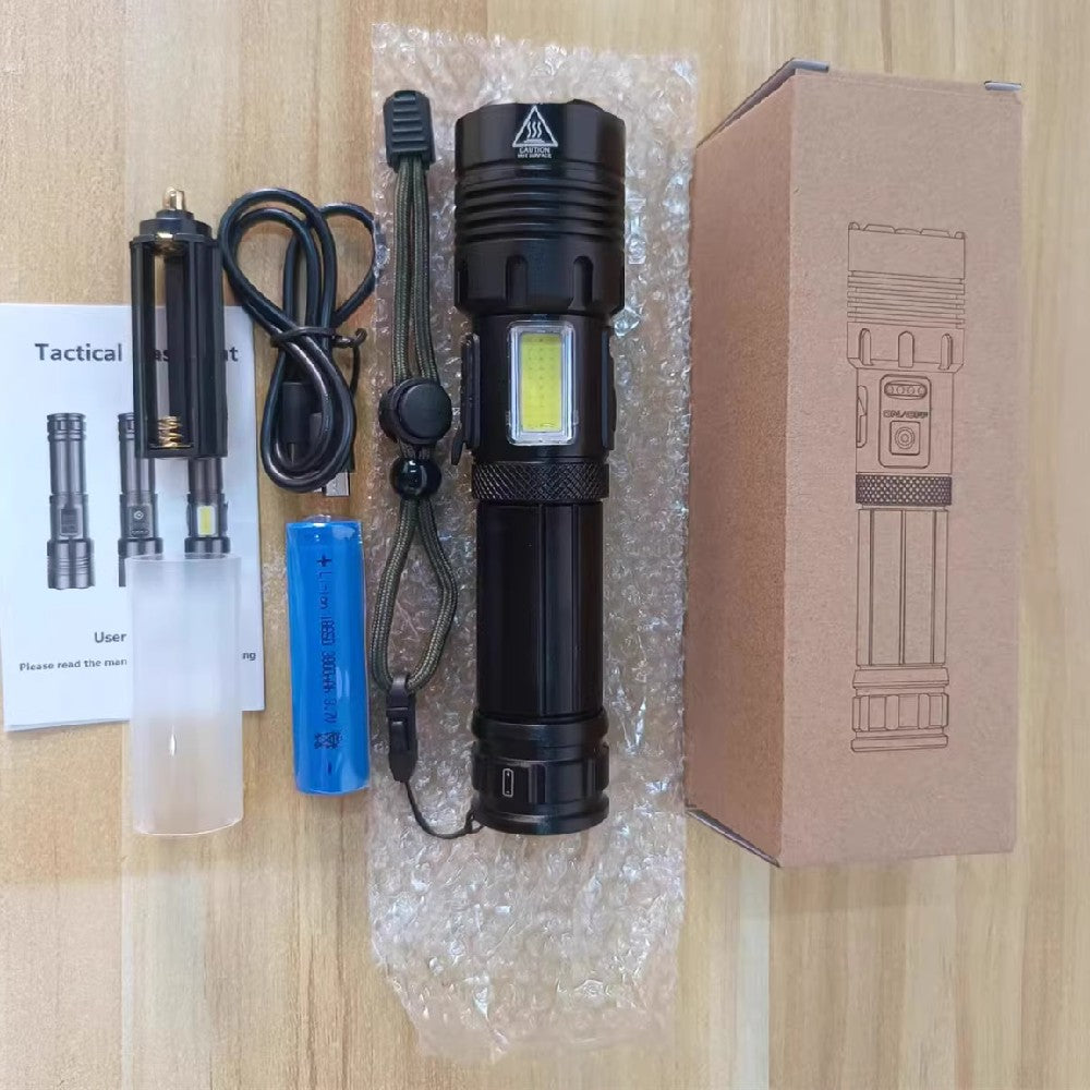 Strong Light Outdoor Camping Emergency Rechargeable Flashlight
