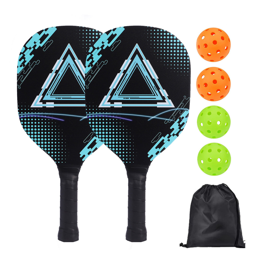 Poplar UV Printed Pickleball Paddle Set