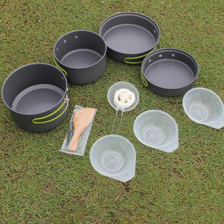 Outdoor Portable Non-Stick Cookware Set – Camping, Hiking for 2–3 People