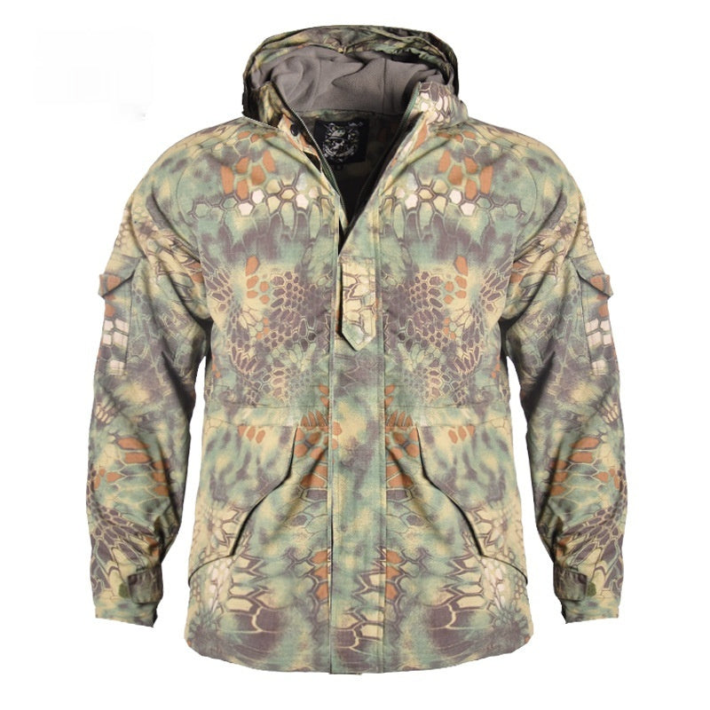 Men’s Outdoor Windproof Camouflage Tactical Fleece Jacket