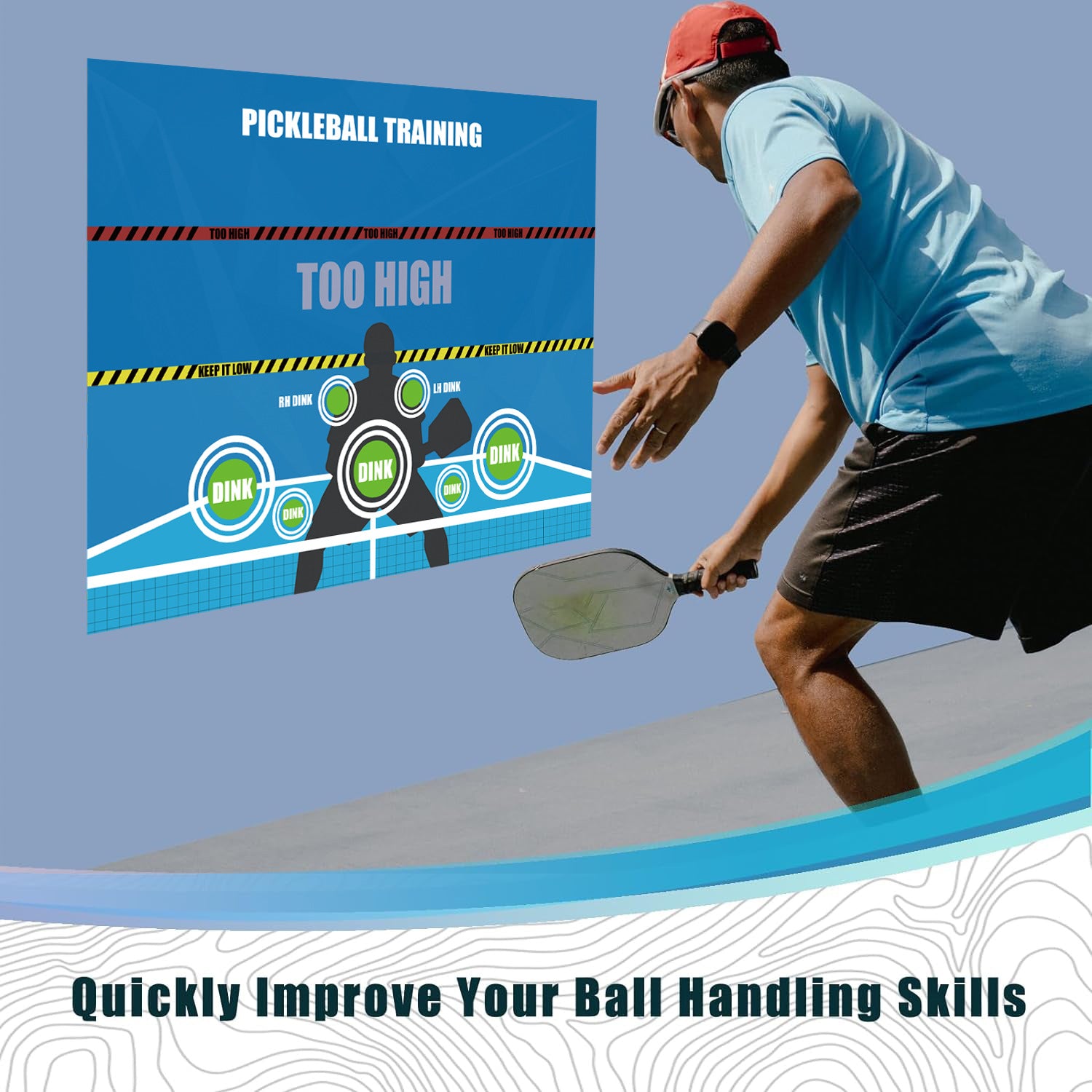 Golf And Pickleball Training Mat Sports Practice Accessory