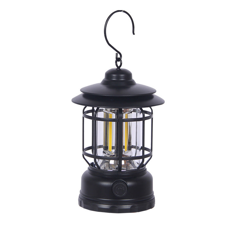 Outdoor Retro Revolving Camping Lantern – Rechargeable Portable Lamp