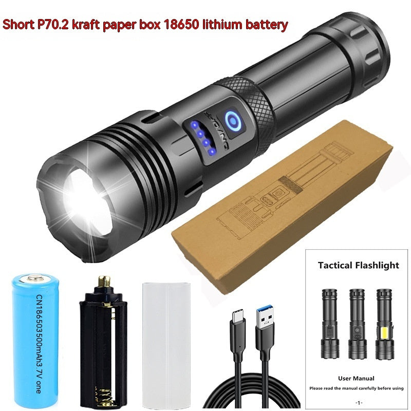 Strong Light Outdoor Camping Emergency Rechargeable Flashlight