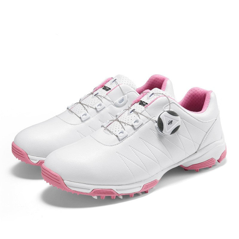 Golf Shoes Waterproof Sneakers Spin Button LACES Anti-sideslip