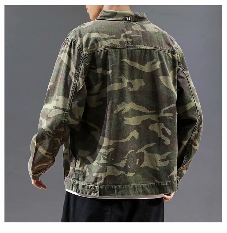 Men’s Camouflage Polo Collar Jacket