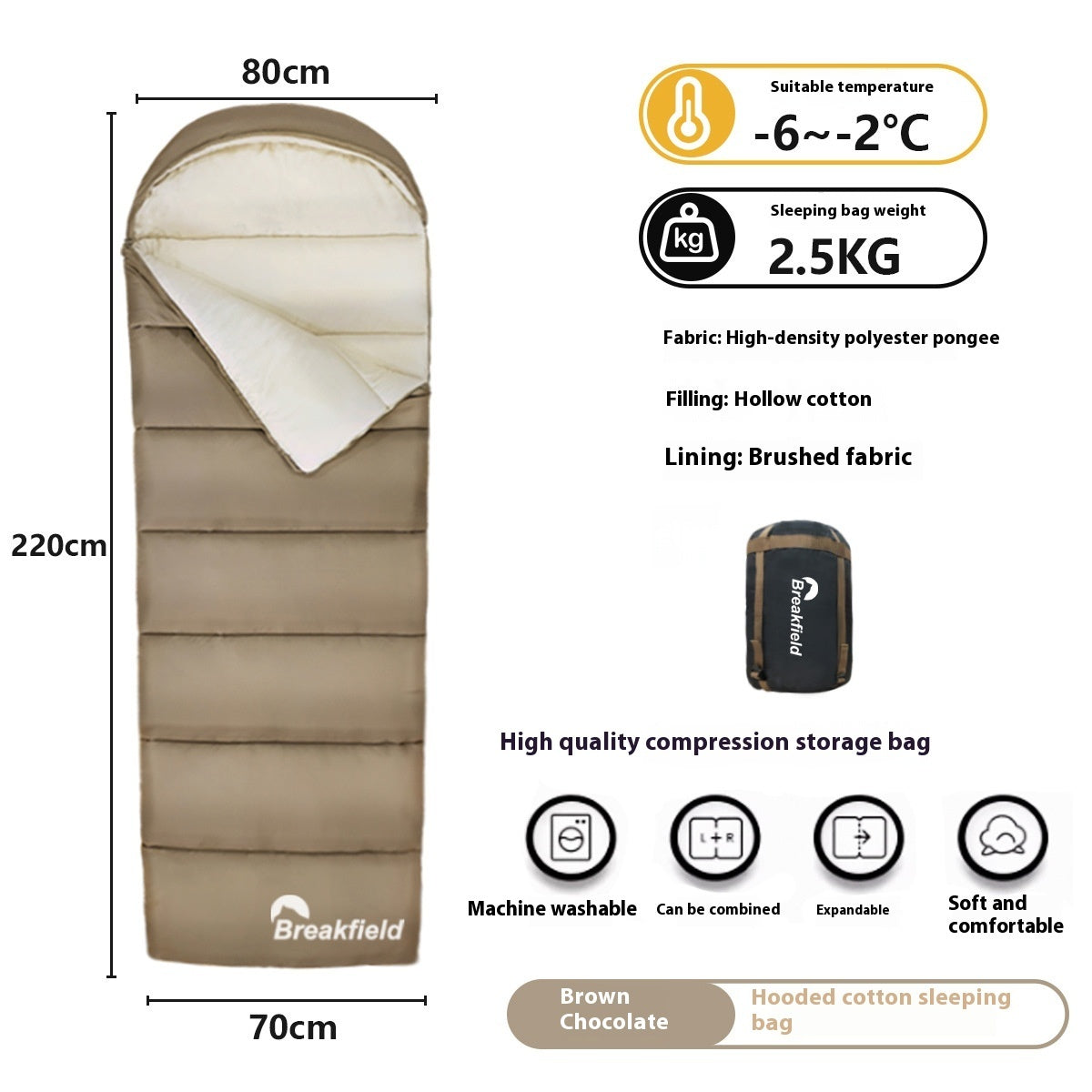 Four Season Waterproof Cotton Camping Sleeping Bag